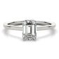 Solitaire Emerald-Cut Engagement Ring