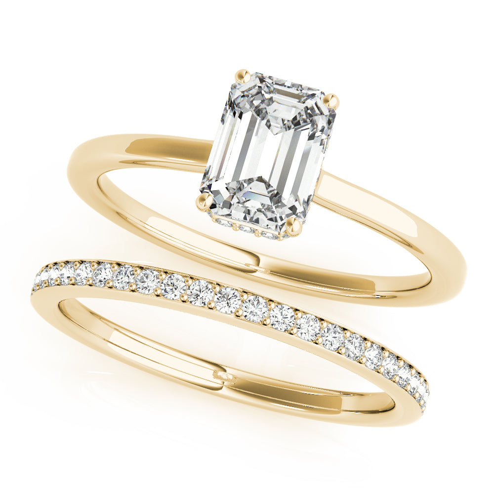 Solitaire Emerald-Cut Engagement Ring