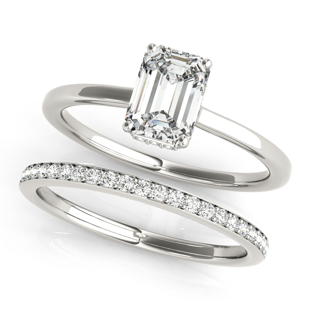 Solitaire Emerald-Cut Engagement Ring