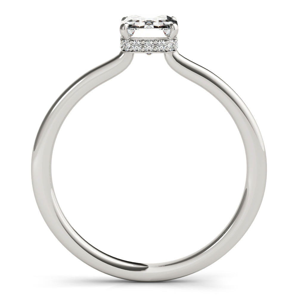 Solitaire Emerald-Cut Engagement Ring