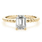 Braided Shank Emerald Cut Engagement Ring