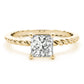 Braided Shank Princess Cut Engagement Ring