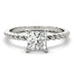 Braided Shank Princess Cut Engagement Ring