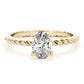 Braided Shank Oval Shape Engagement Ring