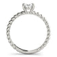 Braided Shank Oval Shape Engagement Ring