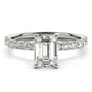 Emerald Cut Split Prong Engagement Ring