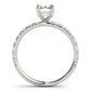 Emerald Cut Split Prong Engagement Ring