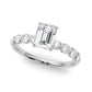 Single Row Half Bezel Engagement Ring