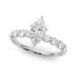 Single Row Half Bezel Engagement Ring
