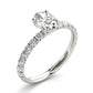 Oval Single Row Engagement Ring
