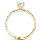 Oval Single Row Engagement Ring