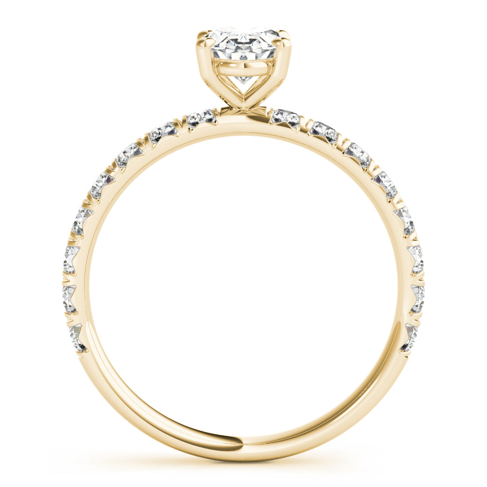 Oval Single Row Engagement Ring