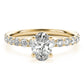 Oval Single Row Engagement Ring