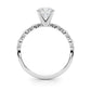 Single Shared-Prong Alternating Round-Sized Engagement Ring