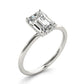 Emerald Cut Hidden Halo Engagement Ring