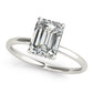 Emerald Cut Hidden Halo Engagement Ring