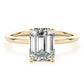 Emerald Cut Hidden Halo Engagement Ring