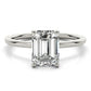 Emerald Cut Hidden Halo Engagement Ring