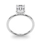 Emerald Cut Hidden Halo Engagement Ring