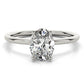 Oval Hidden Halo Engagement Ring