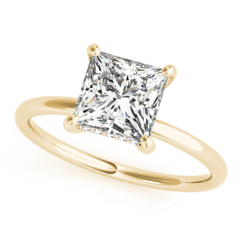 Solitaire Princess-Cut Engagement Rings