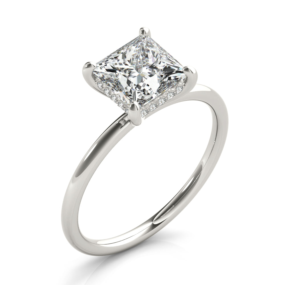 Solitaire Princess-Cut Engagement Rings