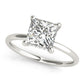Solitaire Princess-Cut Engagement Rings
