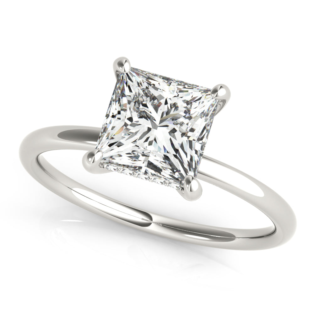 Solitaire Princess-Cut Engagement Rings