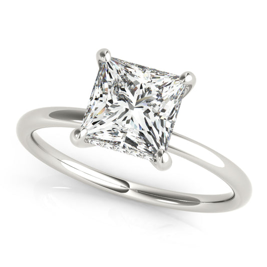 Solitaire Princess-Cut Engagement Rings