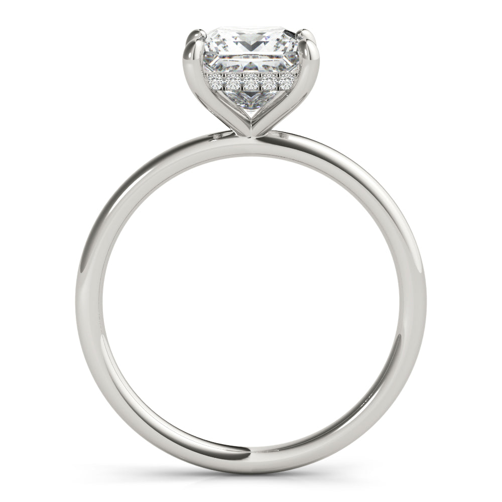 Solitaire Princess-Cut Engagement Rings