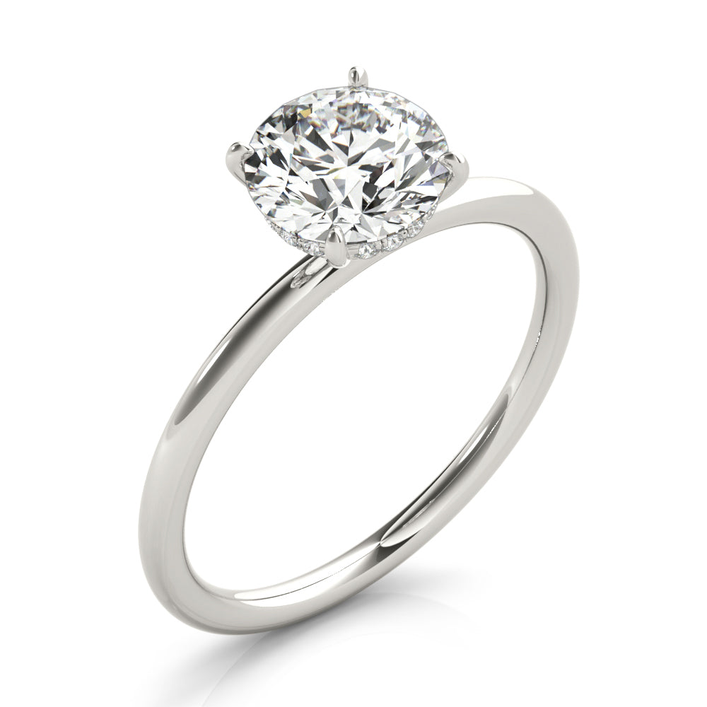 Hidden Halo Engagement Ring, Round