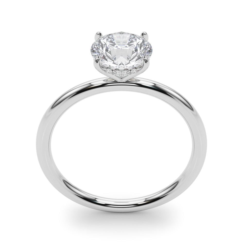 Hidden Halo Engagement Ring, Round