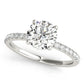 Round Hidden Halo Engagement Ring