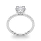 Round Hidden Halo Engagement Ring