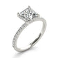 Princess Cut Hidden Halo Engagement Ring