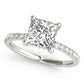 Princess Cut Hidden Halo Engagement Ring