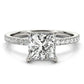 Princess Cut Hidden Halo Engagement Ring