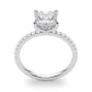 Princess Cut Hidden Halo Engagement Ring