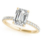 Hidden Halo Emerald Cut Engagement Ring