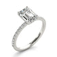 Hidden Halo Emerald Cut Engagement Ring