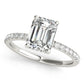 Hidden Halo Emerald Cut Engagement Ring