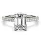 Hidden Halo Emerald Cut Engagement Ring