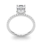 Hidden Halo Emerald Cut Engagement Ring