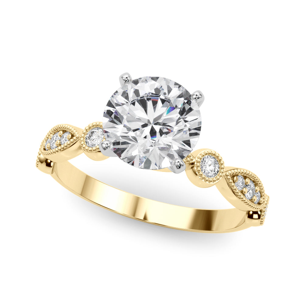 Vintage Inspired Milgrain Engagement Ring