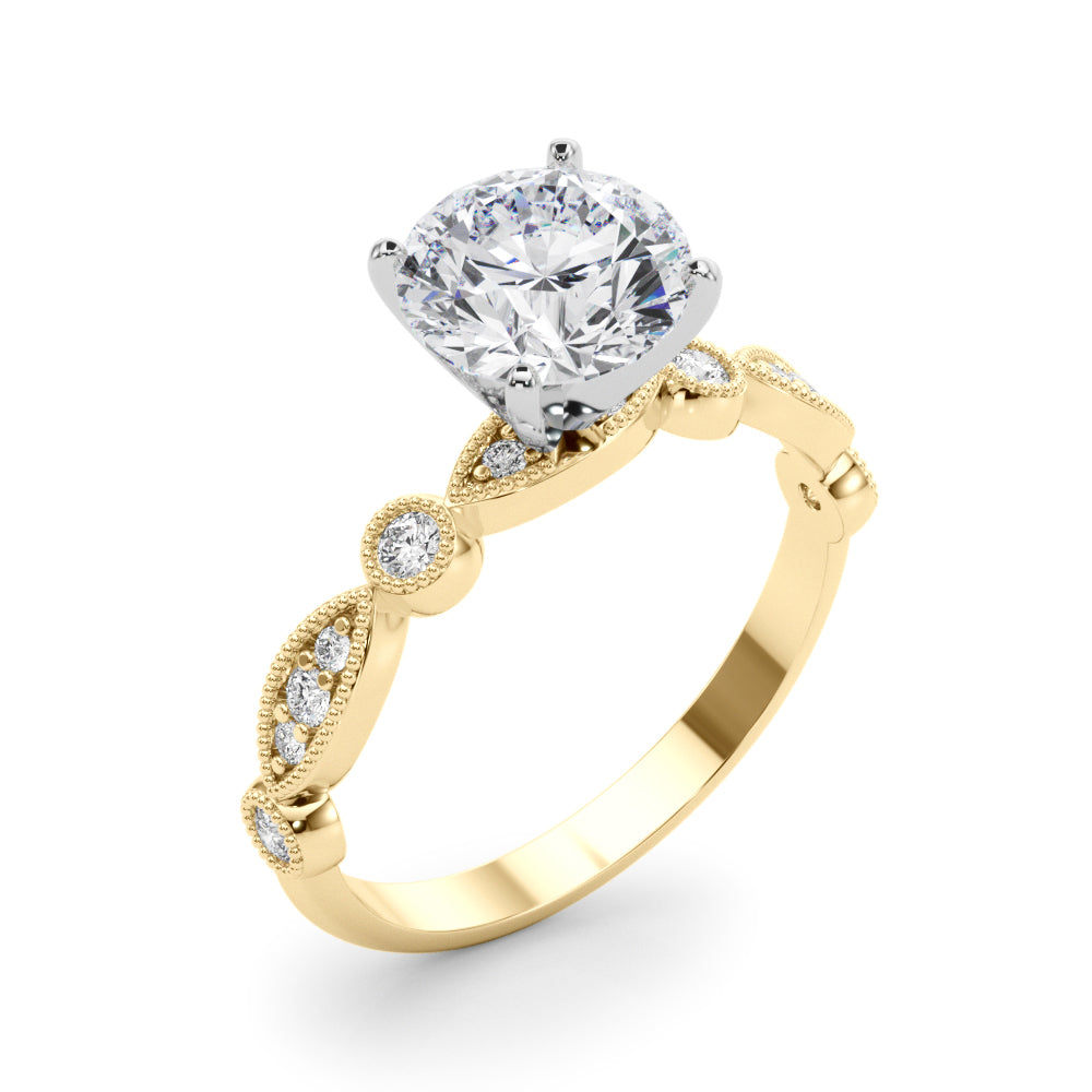 Vintage Inspired Milgrain Engagement Ring