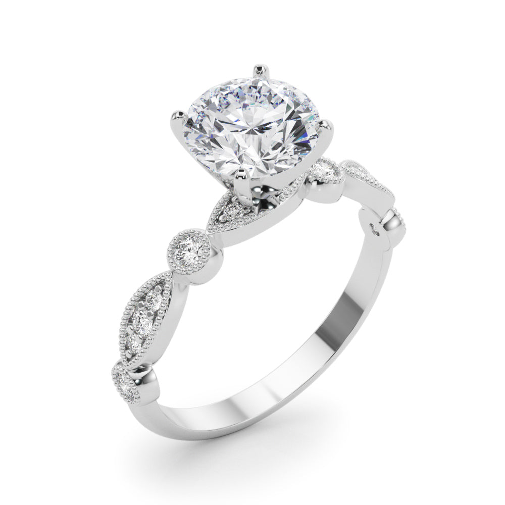 Vintage Inspired Milgrain Engagement Ring