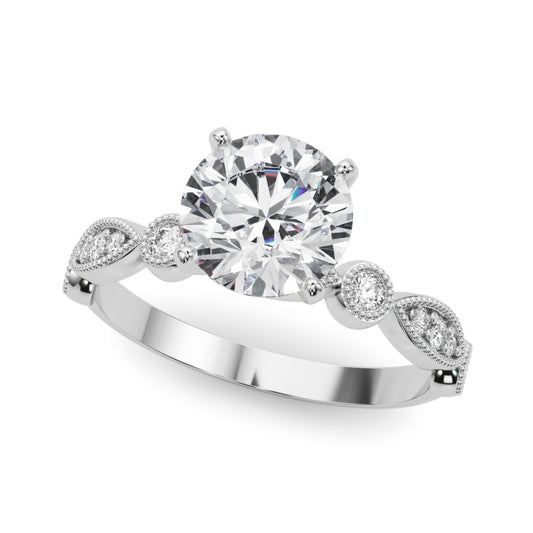 Vintage Inspired Milgrain Engagement Ring