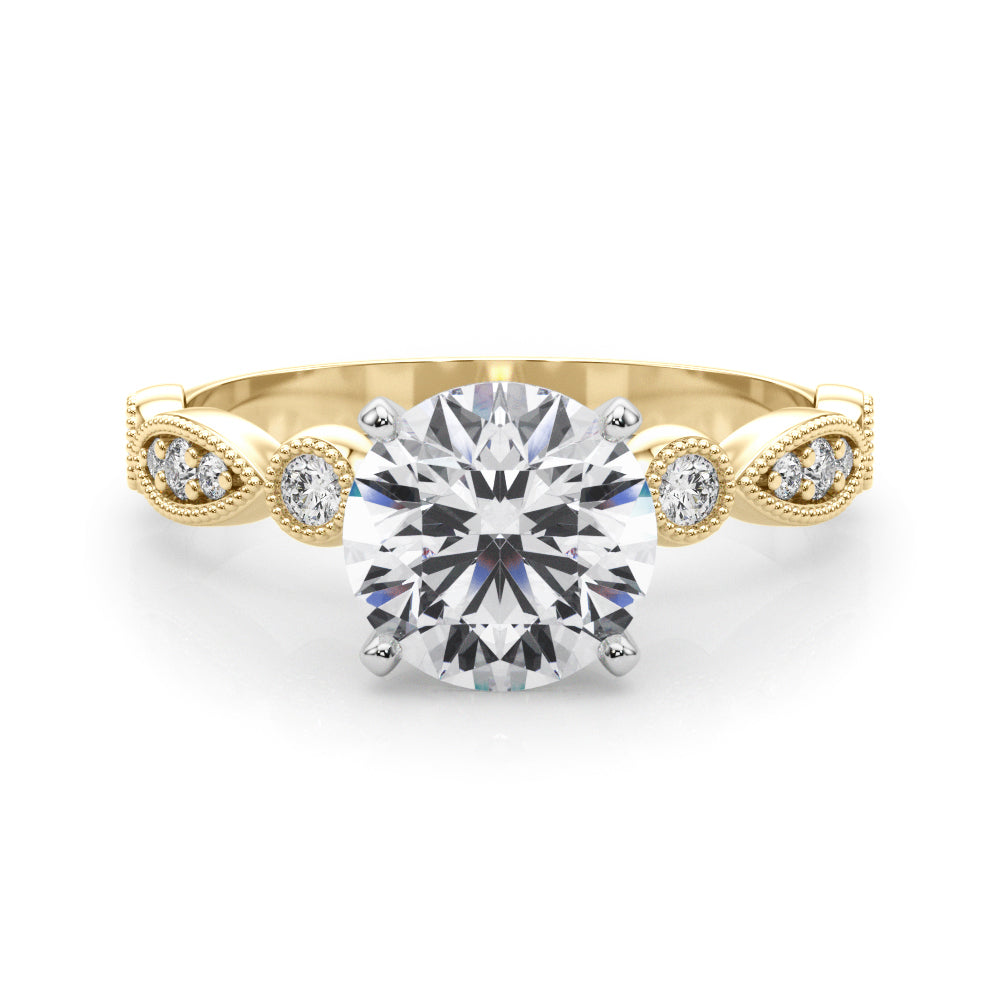 Vintage Inspired Milgrain Engagement Ring