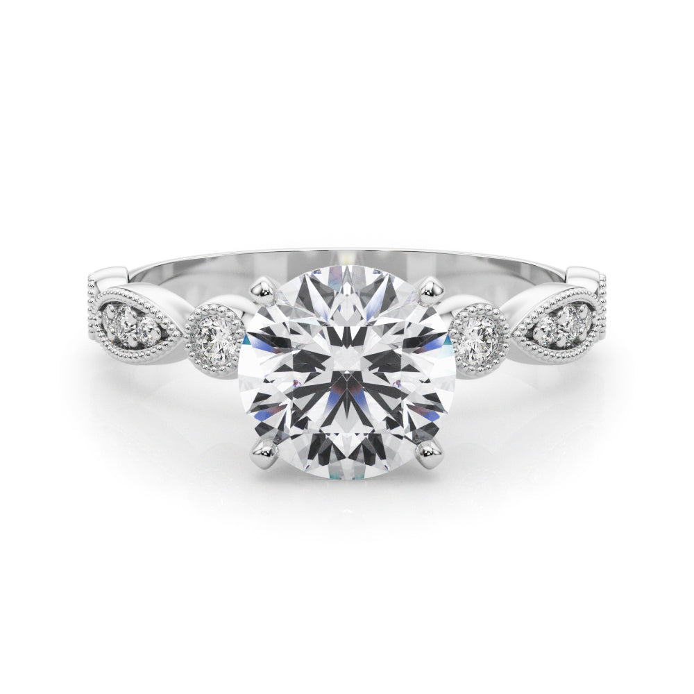 Vintage Inspired Milgrain Engagement Ring