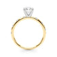 Scattered Diamond Engagement Ring